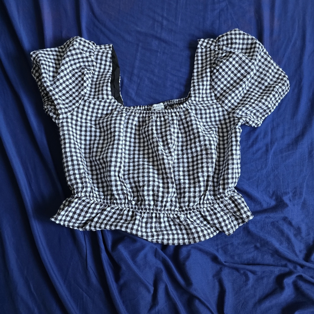 Checkered crop top